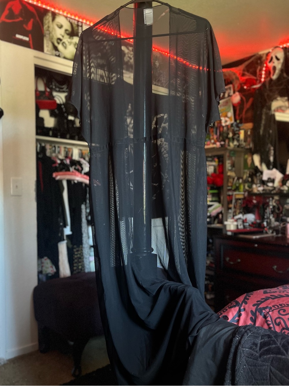 Black Mesh Robe - Picture 5 of 5